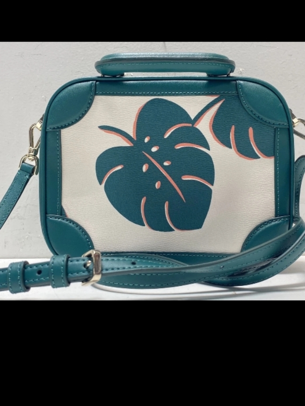 NWOT Kate Spade- Traveler Trunk Crossbody Bag (Cream-Multi 🤍💚) - Picture 9 of 9